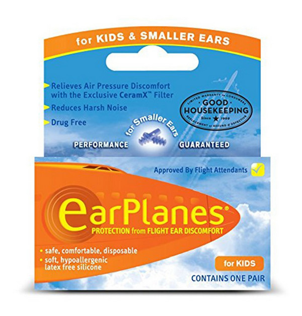 EarPlanes The Original - Para proteção dos ouvidos em viagens de avião (Para crianças e ouvidos pequenos)