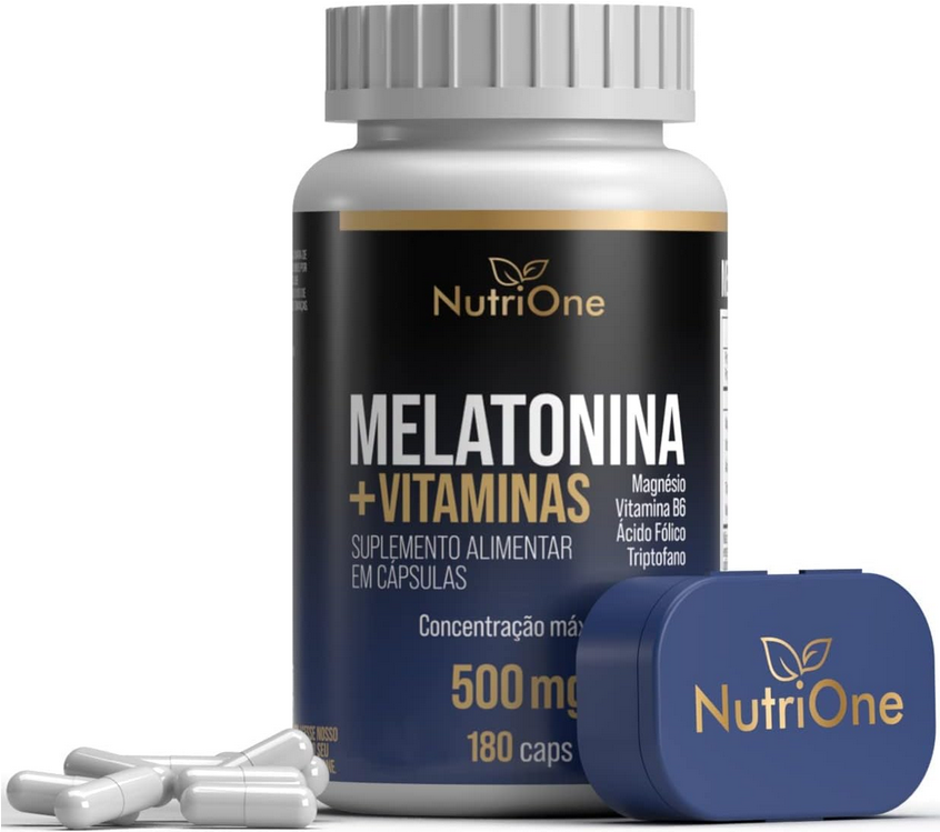 Melatonina + Triptofano, Magnésio, Metilfolato e Vitamina B6 - 180 Cápsulas